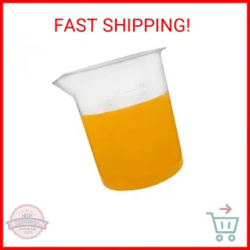 Ch0137ff-1 Eisco 2000ml Plastic Beaker - Premium Polypropylene 50ml Graduations Autoclavable