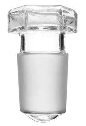 Ch0872k Eisco Hollow Stopper Hexagonal - 29/32 Cone Round End Borosilicate Glass
