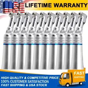 Wj-414 Elabpal 10x Dental Contra Angle Latch E-type Push Button Low Slow Speed Handpiece 4holes