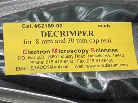 62180-02 Electron Microscopy Sciences 8mm 30mm Vial Decrimper
