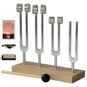 Eszenza 720844079766 Tuning Forks For Healing Set 128hz 136.1hz 256hz 384hz Sound