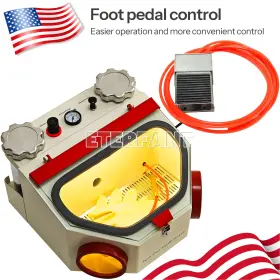 Ps103020037 Eterfant Twin Pen Sandblaster Double Sand Blaster For Dental Lab 2 Aluminum Tank