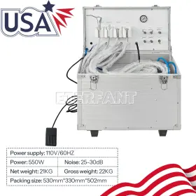 Zl103020033 Eterfant Dental Portable Mobile Delivery Unit Air Compressor Syring Suction System 4hole