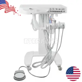 Zl103020035 Eterfant Dental Delivery Unit System Cart Treatment 4h/suction With Vacuum Pump Us