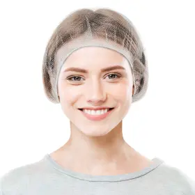 Ezgoodz 765453779476 White Disposable Hair Net 21 Inches. Pack Of 100 Nylon Bouffant Ca