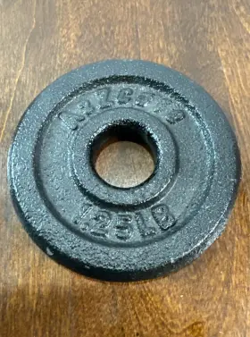 Fabrication Enterprises 714905005625 Iron Disc Weight Plate - 1.25 Lb