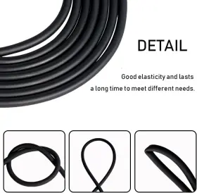 Feelers 744110932546 Natural Latex Rubber Tubing Tube 5/16 Inch 8mm Id X 1/2 12mm Od Black #3