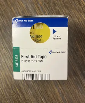 Fae6103 First Aid Only 0.5 Inch Waterproof Adhesive Tape 5 Yards Ezrefill System