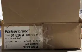 01-826a Fisherbrand Autoclavable Waste Bags 12 X 24 Inch Printed Case Of 200