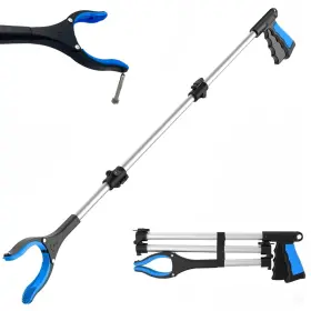 Fitplus 860008309471 2024 Upgrade Powergrip T9 Grabber Reacher Tool Wide Jaw Foldable
