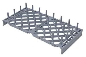 373-qpdr1 Fse Qpdr1 Millenia Pronged Drying Rack Section 12 Inch W X 24 D 1.5 Spacing Bet