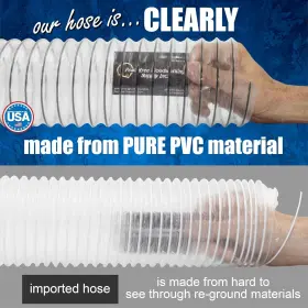Pw374 Fulton Goodfulton 4 Inch X 20ft Ultra Flex Clear-vue Heavy Duty Pvc Hose - Made In Usa #3 Pw374 Fulton Goodfulton 4 Inch X 20ft Ultra Flex Clear-vue Heavy Duty Pvc Hose - Made In Usa #3