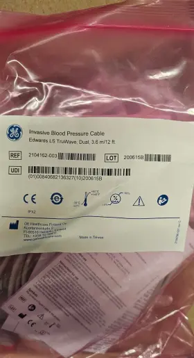2104162-003 Ge Healthcare Invasive Blood Pressure Cable