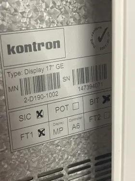 2-d190-1002 Ge Healthcare R2380485 / Kontron Vivid S5/s6 Display Monitor 17ftft #3