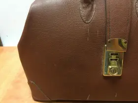 1540-1 Grafco Vintage Leather Doctors Physicians Bag Satchel Case J6 17x11x7 #3