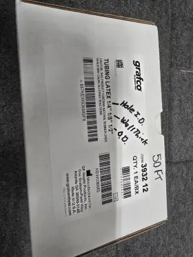 3931-732 Grafco 50ft Roll Of 1/4 Inch X 1/8 1/2 Laytex Tubing 393212 New #3