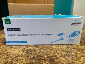 450096v1 Greiner Bio-one 21g X 3/4 12 Inch Safety Blood Collection With Luer Adapter - 90 Count