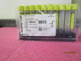 455243 Greiner Qty 1100 Bio-one Vacuette Tube 9ml Z Urine - Date 2025-04-03