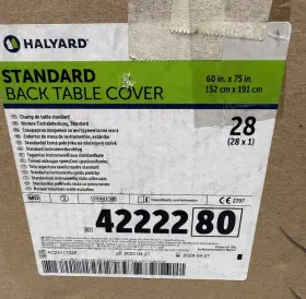42222 Halyard Standard Back Table Cover 60x75 Inch 152cm X 191cm Sterile 28/cs
