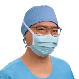 4757200 Halyard Astm Fluid-rated Surgical Masks Blue 6x50 Case Of 300 New