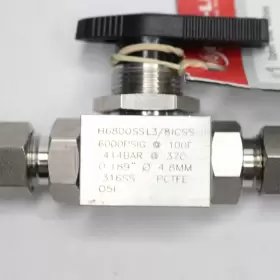 H6800ssl38icss Ham-let H6800 Series 3 Piece Ball Valve Ss Pctfe Seat Black Plastic Handle 3/8 Inch H6800ssl38icss Ham-let H6800 Series 3 Piece Ball Valve Ss Pctfe Seat Black Plastic Handle 3/8 Inch