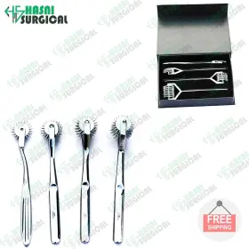 Ah-158 Hasni Surgical Premium Wartenberg Pinwheel 1 3 5 And 7 Wheel -high Quality Set Of 4