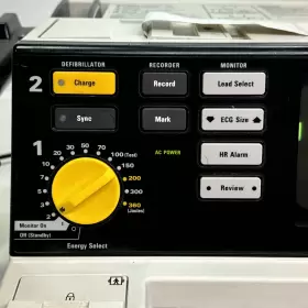 M1722a Hewlett Packard Codemaster Xl Defib With Hard Paddles Hp Training Parts #3