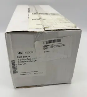 B1129 Icu Medical 50 Ct 6 Inch 15cm Appx 0.22 Ml Smallbore Ext Set W Clamp Luer Lock Icumedic