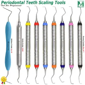 Unc-15 Instumax Dental Tools Set Gracey Curettes Periodontal Probes Columbia Curette Perio Probe