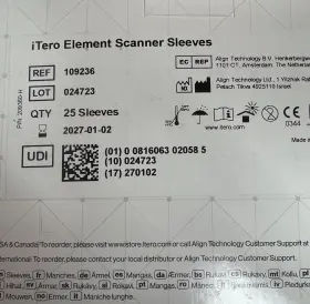 109236 Itero Element Sleeves - Single Use Disposable Scanner 25 Per Box #2