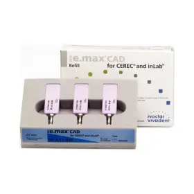 634586 Ivoclar Vivadent Ips E.max Cad Cerec Inlab Blocks Ht B40 A1 3/pk