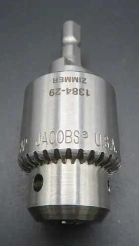 1384-29 Jacobs 1m 1 Taper Surgical Chuck 0-1/4 Inch Cap Zimmer Euc