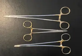 121-146 Jarit Integra 9 Inch Mayo-hegar Needle Holder With Carbide Jaws Plus 2 Other