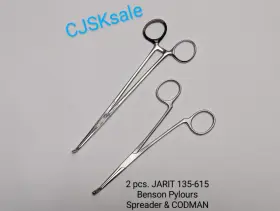 135-615 Jarit 2 Pcs. Benson Pylours Spreader And Codman Used
