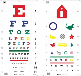 8542033020 Kashsurg Professional Medical Products Traditional Snellen Color And Kindergarten Distance Vision Eye Chart 20