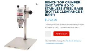 Bca-10021 Kerby Industries New Bench Top Crimper Unit With 13mm 20mm Heads And A 32mm Decrimper