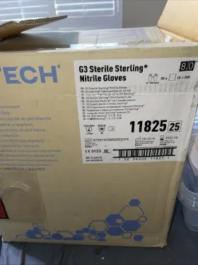 11825 Kimberly-clark 300 Pairs Kimtech G3 Sterile Sterling Nitrile Gloves Size 8.0 New S3