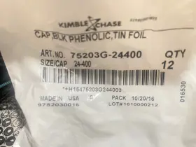 75203g-24400 Kimble Chase Cap Polyethylene Liner 24-400 12pk 12pks 144 Caps U11