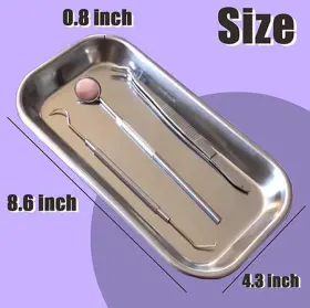 Labaider 445028230290 3 Pack Professional Medical Surgical Stainless Steel Dental Procedure Tray Thick #3