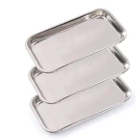 Labaider 445028230290 3 Pack Professional Medical Surgical Stainless Steel Dental Procedure Tray Thick