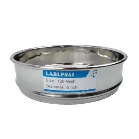 A00077 Lablpsai 120 Mesh Lab Sieves 8 Inch Diameter 304 Stainless Steel Wire Cloth Test Sieve For