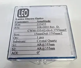 Cwm-355-02-06-0.3795mmt Lattice Electro Optics Leo 108-0002 Rev.d Crystal Quartz Ar 355nm Amplitude