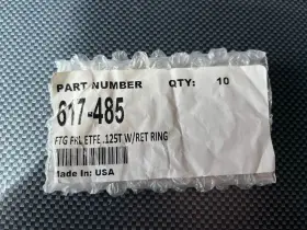617-485 Leco Corporation Ftg Ferrule Etfe .125t With Ret Ring Qty 10