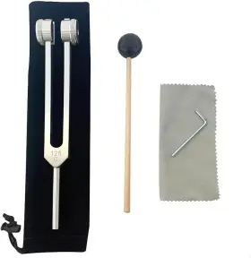 Lesage 744759477149 128hz Weighted Tuning Fork With Silicone Hammer And Cleaning Cloth - Diapason 12