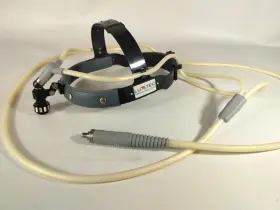 002215 Luxtec Minilux Headlight With Grey Opaque Fiber Optic Light Cable
