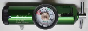 E1835-15gb Mada Inc. Oxygen Regulator - Green 0-15