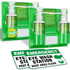 Magula 641837307865 Portable Eye Wash Station Osha-approved Bpa Free Wall-mounted 2 Pcs