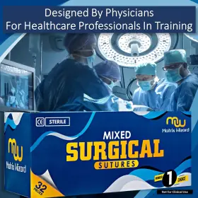 Var2.0 Matrix Wizard Mixed Sterile Sutures Thread With Needle 32pk 2-0 3-0 4-0 Non-absorbab #2