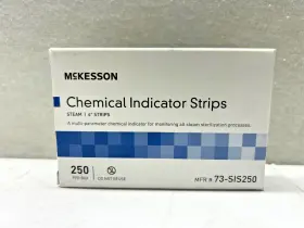 73-sis250 Mckesson Box Of 250 Chemical Indicator Strips 4 Inch New