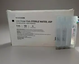 Labmc055 Mckesson Sterile Saline Solution 0.9% 5ml Box Of 100 New Sealed Ships Today